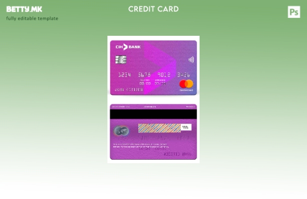 Модерен стил марокански CIH банка мастер картички шаблон